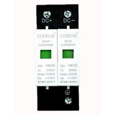 ПЗІП 2P Ucpv 1000V DC 60kA 3,8kV для сонячних панелей