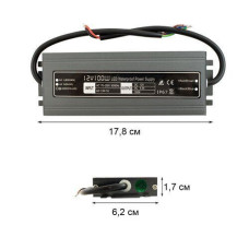 Блок живлення BIOM Professional DC12 100W WBP-100 8.3А герметичний