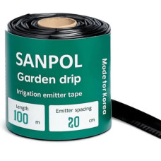Крапельна стрічка еміторна 16 х 0,2 х 20см х 100 м, 8mil 1,36 л/рік Garden Drip