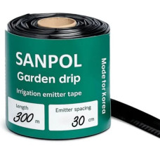 Крапельна стрічка еміторна 16 х 0,2 х 30см х 300 м, 8mil 1,36 л/рік Garden Drip