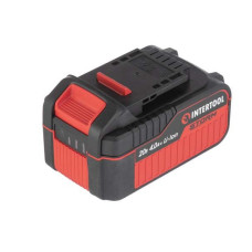 Акумулятор 20 В Li-Ion 4,0 Аг індикатор рівня заряду INTERTOOL WT-0341