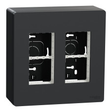 Блок unica system+ відкрита вставка 2х2 антрацит Schneider Electric UNICA NU122454