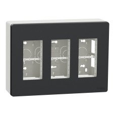 Блок unica system+ відкрита вставка 3х2 антрацит Schneider Electric UNICA NU123454
