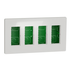 Блок unica system+ прихована вставка 4х2 білий Schneider Unica New NU174418