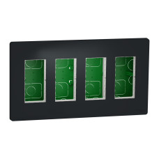 Блок unica system+ прихована вставка 4х2 антрацит Schneider Unica New NU174454
