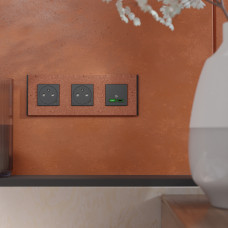 Рамка 3-постова Теракотовий Schneider Unica New Deco Material NU600671