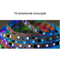 Світлодіодна стрічка OEM ST-12-5050-60-FRGB-20 WS2811, негерметична, 1м