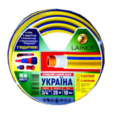 Шланг для поливу 4-шаровий 3/4 20 м армований Україна Lainer