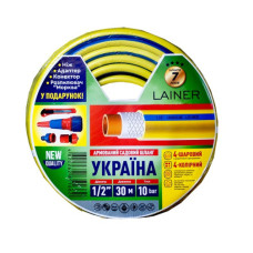 Шланг для поливу 4-шаровий 1/2 30 м армований Україна Lainer