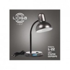 Настільна лампа ТМ LOGA Light L-22 "Старе срібло"