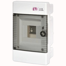 Щит внутрішній розподільчий ECM 4 PT (4 модулі, прозорі дверцята), ETI 1100142