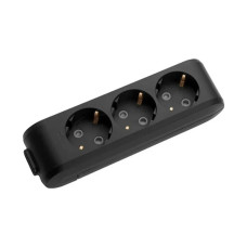 Колодка 3 гнізда із заземленням чорна Viko Multi-Let 90134300