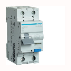 Диференційний автомат Hager AD910J 1P+N 6kA B 10A 30mA A 2м ADA910D