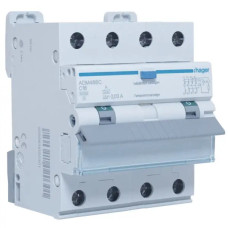 Диференційний автомат Hager 4P 6kA C 16A 30mA A ADM466C