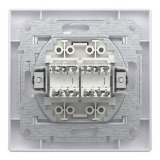 Розетка комп'ютерна подвійна RJ45 кат.6 UTP біла Schneider Asfora EPH4800121