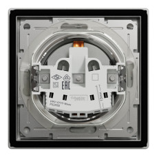 Розетка з заземленням з захисними шторками алюміній IP44 Schneider Asfora EPH3100361