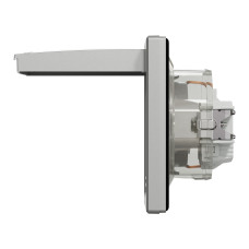 Розетка з заземленням з захисними шторками алюміній IP44 Schneider Asfora EPH3100361