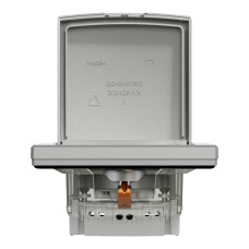 Розетка з заземленням з захисними шторками алюміній IP44 Schneider Asfora EPH3100361