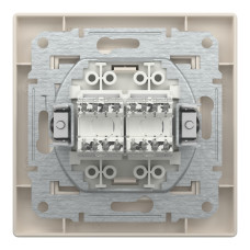 Розетка комп'ютерна подвійна RJ45 кат.6 UTP крем Schneider Asfora EPH4800123