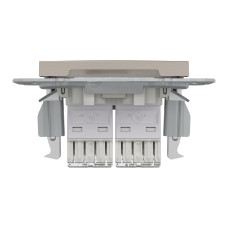 Розетка комп'ютерна подвійна бронза Schneider Asfora EPH4400169