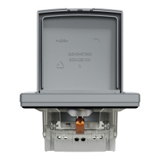 Розетка з заземленням з захисними шторками сталь IP44 Schneider Asfora EPH3100362