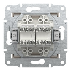 Розетка комп'ютерна подвійна бронза Schneider Asfora EPH4400169