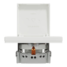 Розетка з кришкою з заземленням біла Schneider Asfora EPH3100121