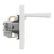 Розетка з кришкою з заземленням біла Schneider Asfora EPH3100121