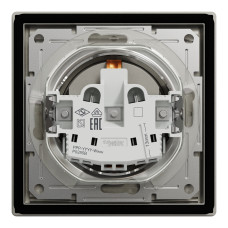 Розетка з заземленням з захисними шторками бронза IP44 Schneider Asfora EPH3100369