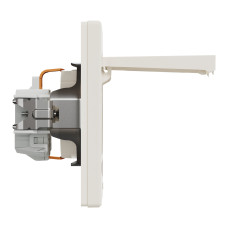 Розетка з кришкою з заземленням крем Schneider Asfora EPH3100123