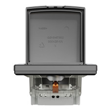 Розетка з заземленням з захисними шторками антрацит IP44 Schneider Asfora EPH3100371
