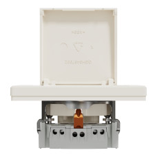 Розетка з кришкою з заземленням крем Schneider Asfora EPH3100123