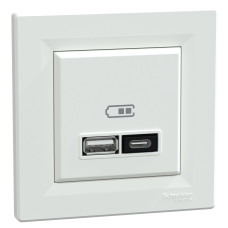USB-розетка тип A+C 21 Вт білий Scneider Asfora EPH2700521
