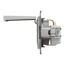 Розетка з кришкою з заземленням алюміній Schneider Asfora EPH3100161