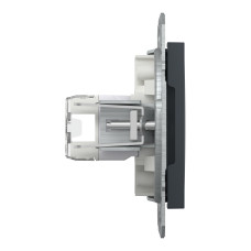 Розетка комп'ютерна антрацит Schneider Asfora EPH4300171