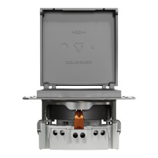Розетка з кришкою з заземленням антрацит Schneider Asfora EPH3100171