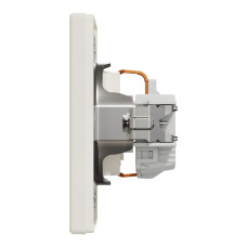 Розетка з заземленням з захисними шторками крем Schneider Asfora EPH2900223