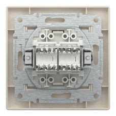 Розетка комп'ютерна подвійна крем Schneider Asfora EPH4400123