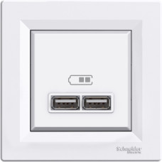 USB розетка 2,1A біла Scneider Asfora EPH2700221