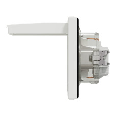 Розетка з заземленням з захисними шторками біла IP44 Schneider Asfora EPH3100321