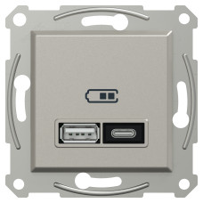 USB-розетка тип A+C 21 Вт бронза Scneider Asfora EPH2700569