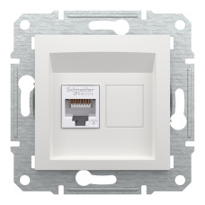 Розетка RJ45 UTP кат 6 білий без рамки Asfora EPH4770121