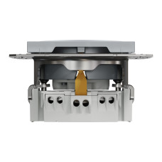 Розетка з заземленням з захисними шторками сталь Schneider Asfora EPH2900262