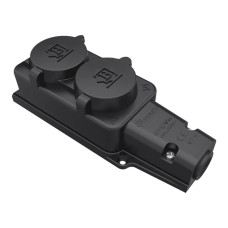Розетка подвійна каучукова Bemis BK1-1402-3612 1*16 А IP54