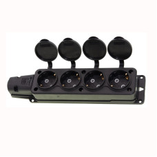 Розетка четверна каучукова Bemis BK1-1402-3614 1*16 А IP54