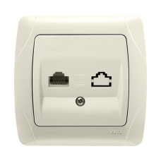 Розетка комп'ютерна одинарна Viko Carmen RJ 45 (Cat5e) крем