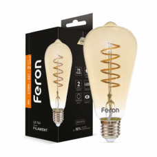 Світлодіодна лампа Feron Filament LB-764 4Вт E27 2700K EDISON ST64 золото