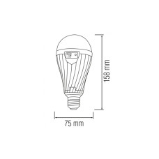 Лампа акумуляторна DURALITE-12 12W E27 6400К Horoz Electric