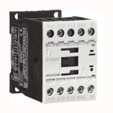 Контактор корпусний Hager 3P + 1НВ, 24В-DС, 9А AC-3 EV00910E