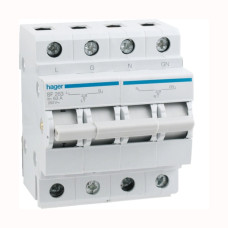 Перемикач введення резерву Hager SF263 250В/63A 1+N 4 м